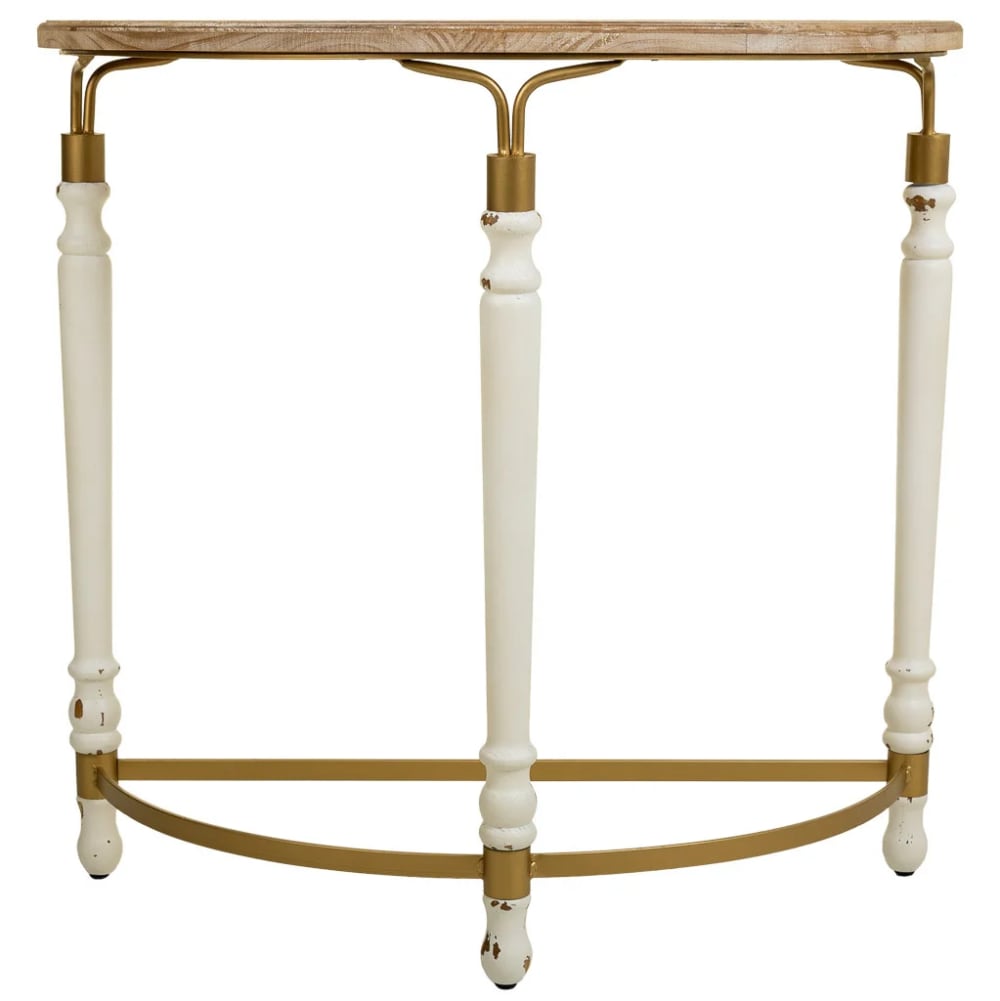 Meuble d'entrée en bois et métal 80 x 36 x 76h cm