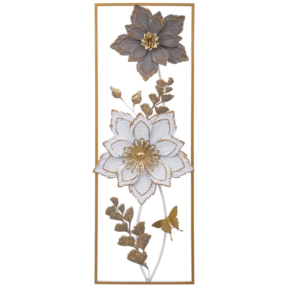 Wanderlust deco Dekoratives Wandbild aus Metall, 31,1x89,5x5,7, mehrfarbig - Metall