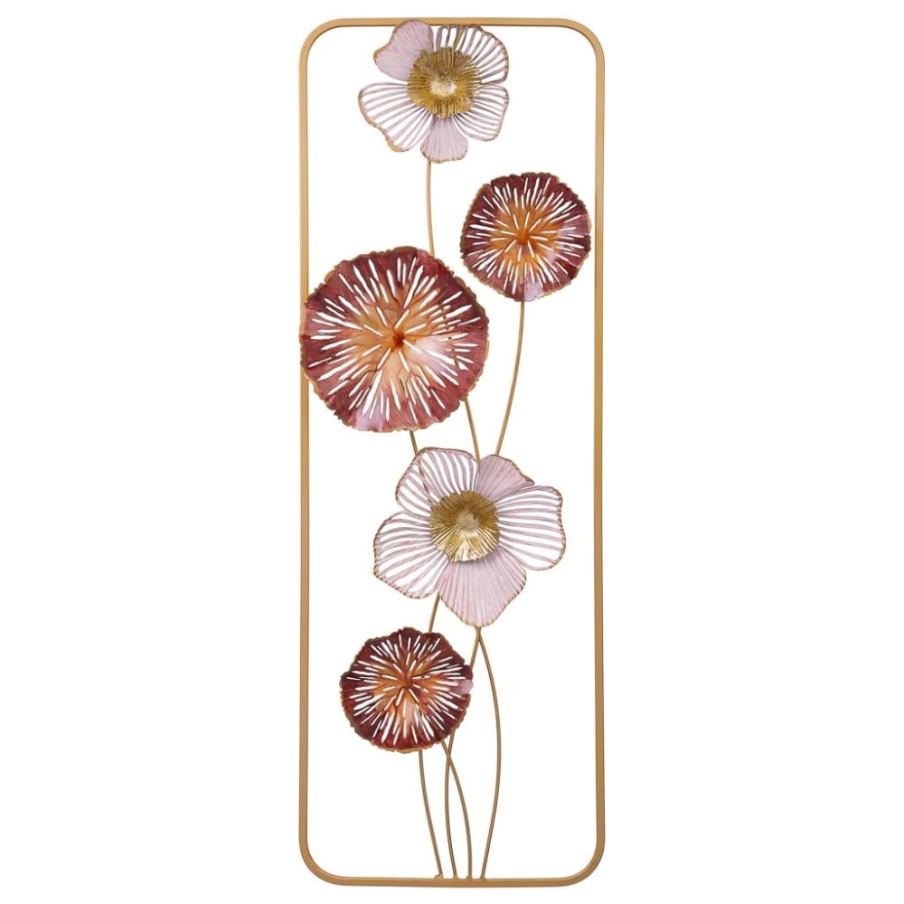 Wanderlust deco Dekoratives Wandbild aus Metall, 31,1x89,5x5,1, mehrfarbig - Metall