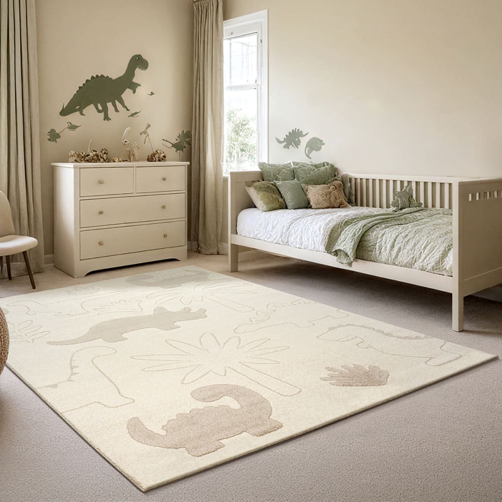 Pflegeleichter Kinderzimmer Teppich, Creme, 120 x 160 cm -