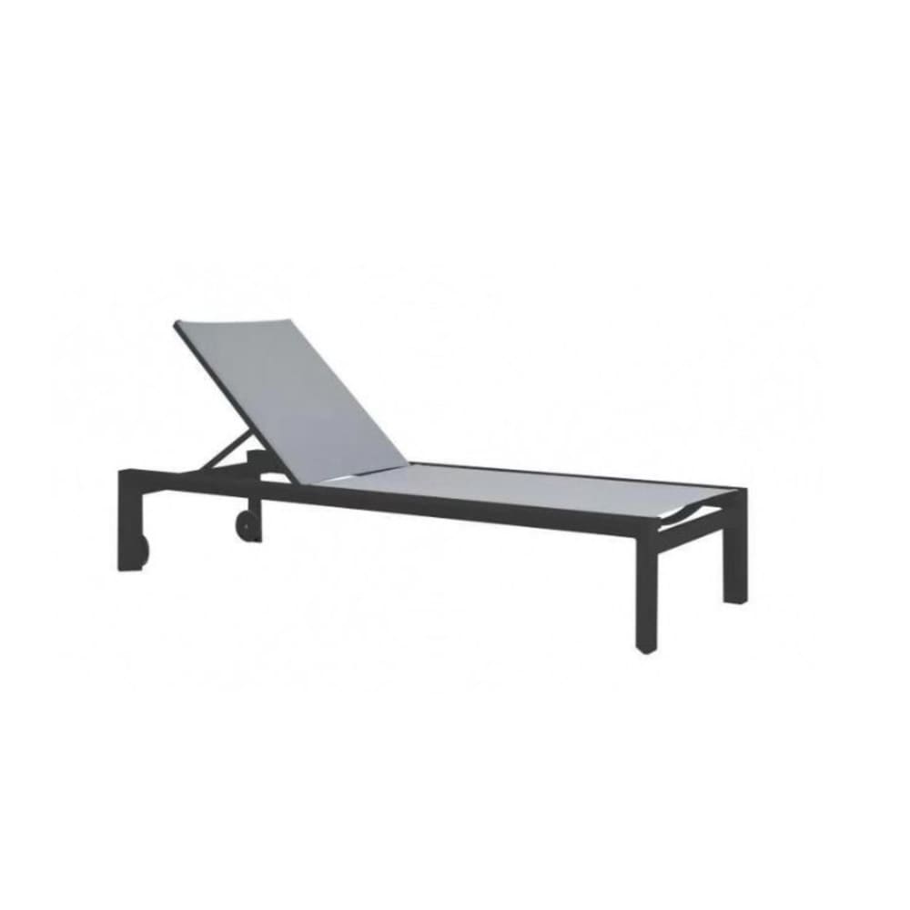 Bain de soleil noir L200 x P73 x H35 cm