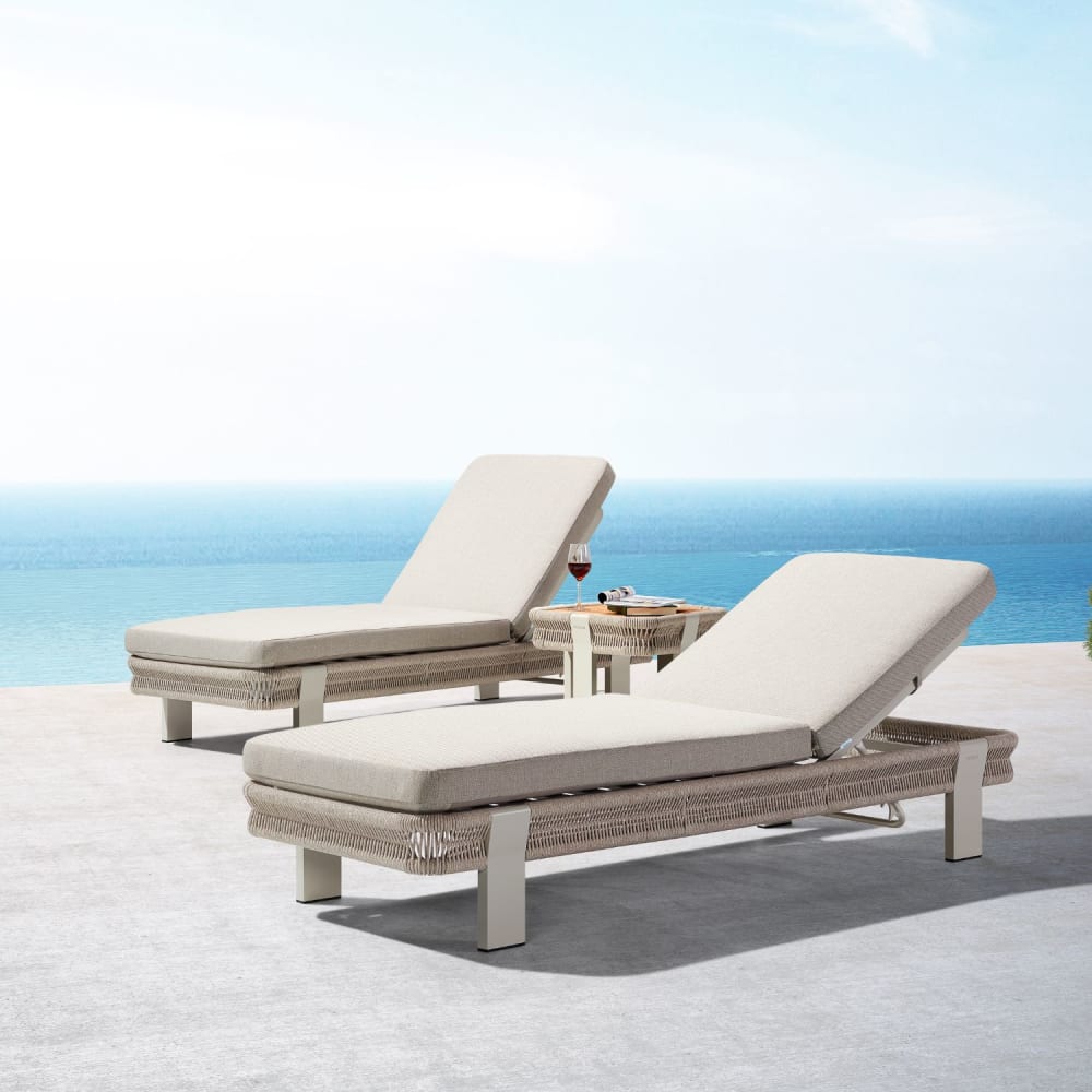 Duo bain de soleil beige L203 x P70.5 x 90.5 cm - Maisons du Monde