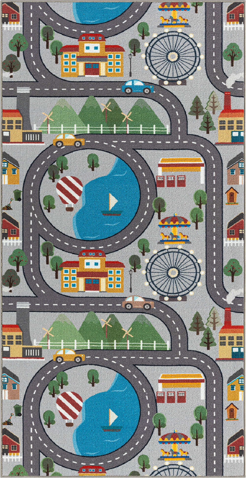 Moderner Teppich, , Grau, 120 x 160 - Maisons Du Monde