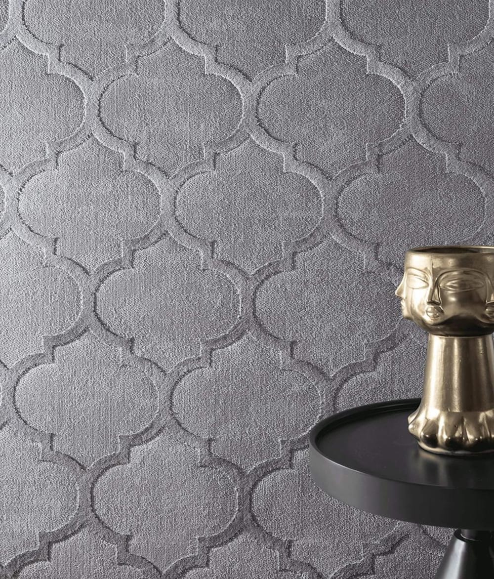 Tapis style salon brillant, gris, 80 x 300 cm — vue 4