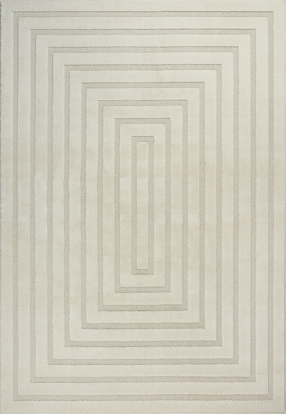 Moderner Teppich, Hoch-Tief Struktur, Creme, 160 x 230 cm -