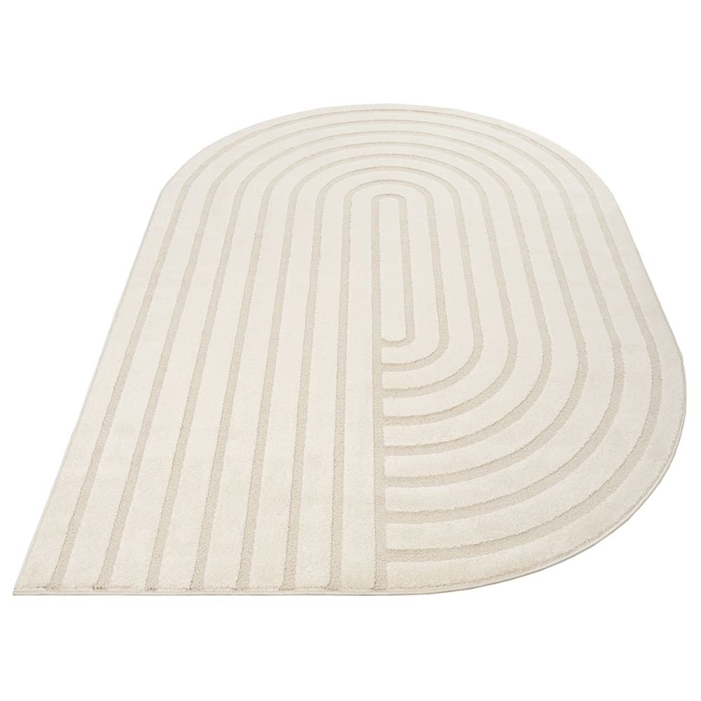 Tapis forme moderne bohème scandinave, crème, 160 x 230 cm — vue 4