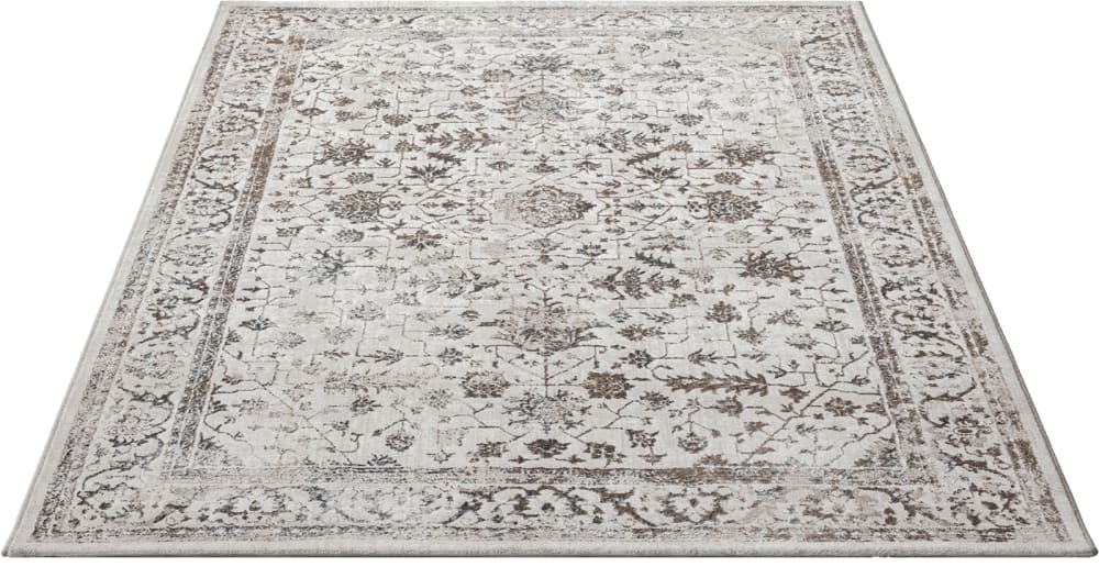 Tapis oriental vintage poils courts salon, crème, 120 x 170 cm — vue 4