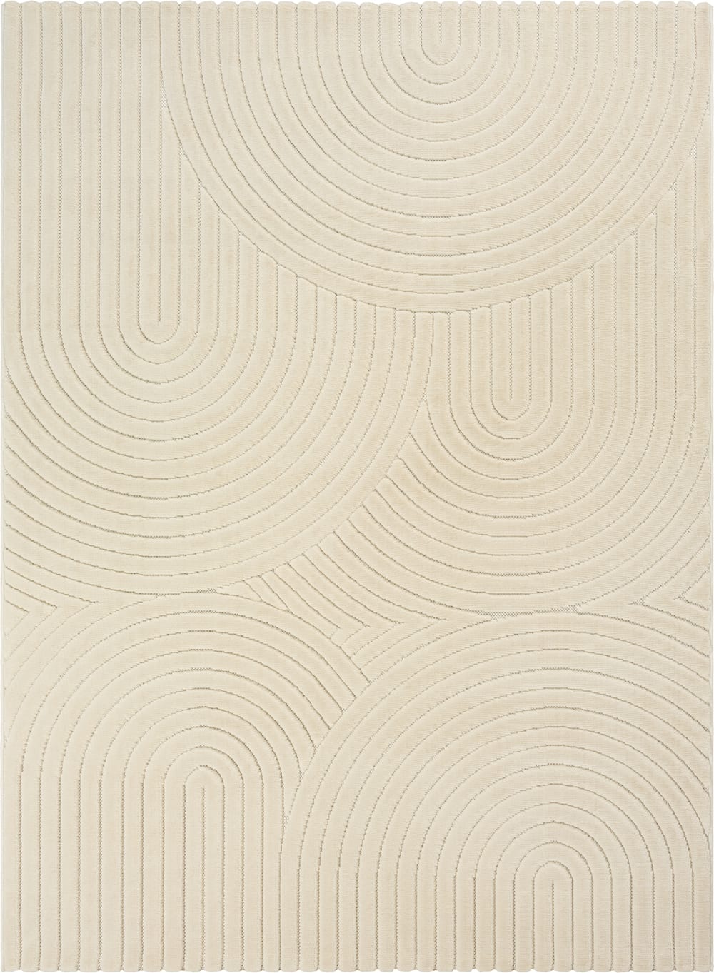 Tapis moderne extérieur, beige, 120 x 160 cm