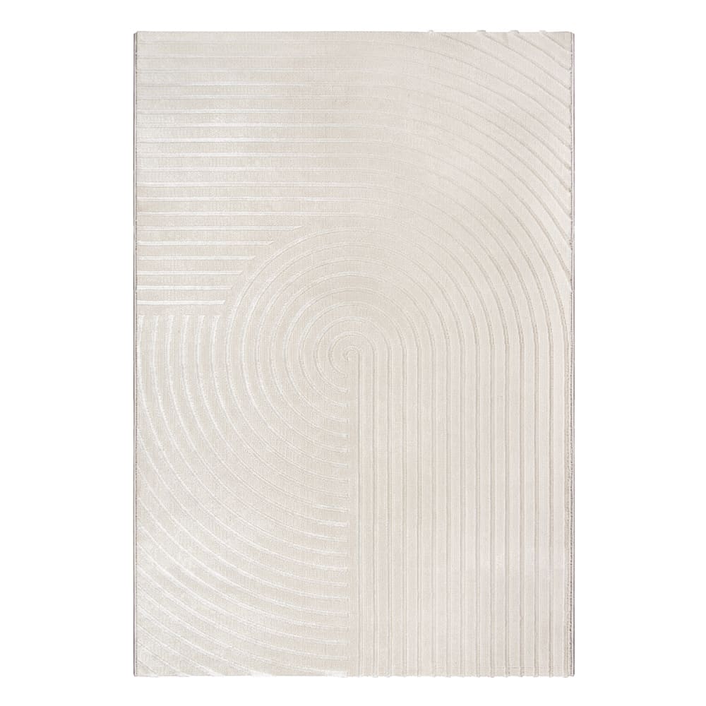 Tapis salon style moderne brillant, beige, 140 x 200 cm