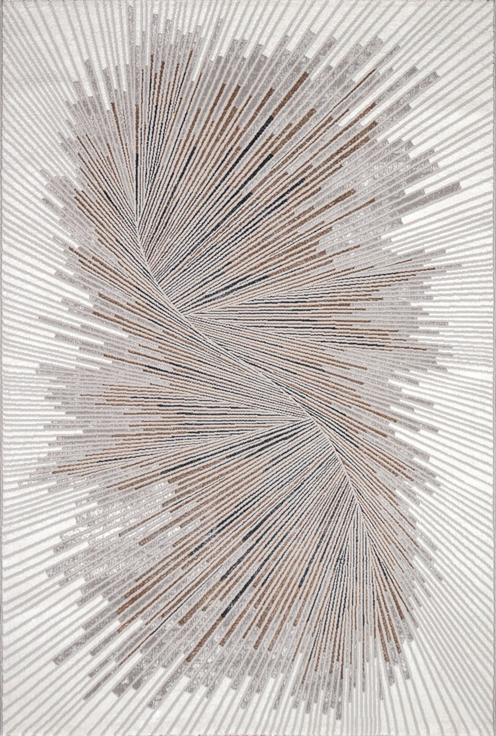 Tapis abstrait moderne, gris, 80 x 150 cm
