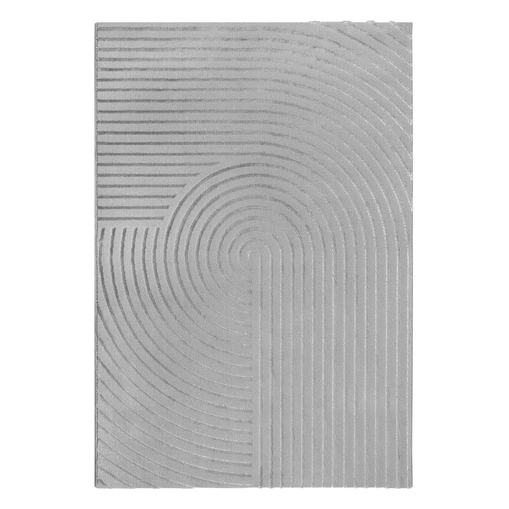 Moderner Teppich, Soft-Touch Flor, Grau, 80 x 150 cm - Maisons Du