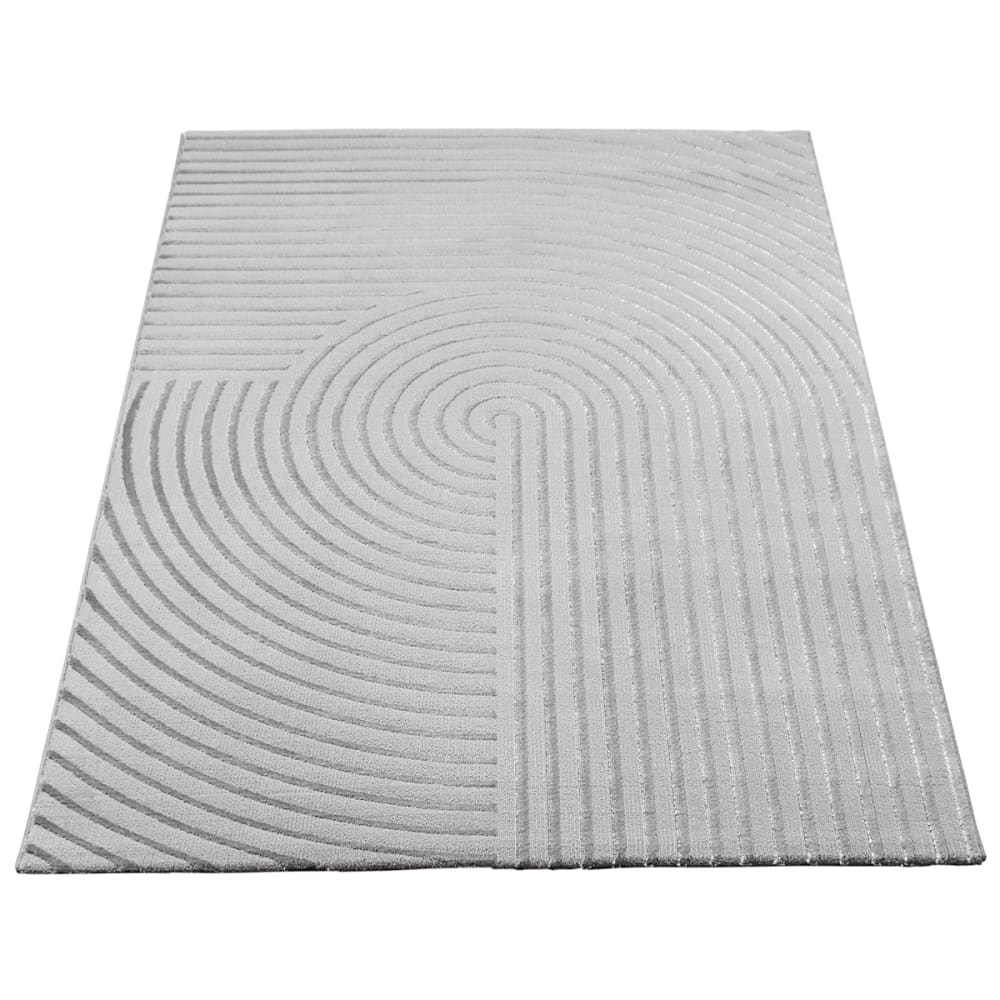 Tapis salon style moderne brillant, gris, 80 x 150 cm — vue 4