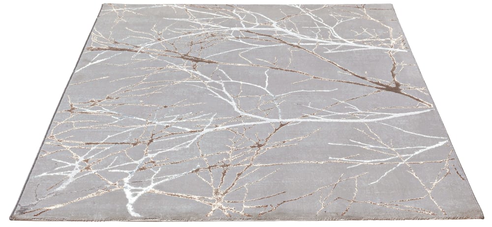Tapis poils courts nœuds salon moderne, gris, 140 x 200 cm — vue 4