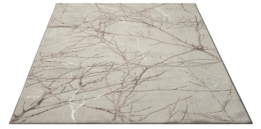 Tapis poils courts nœuds salon moderne, crème, 160 x 230 cm