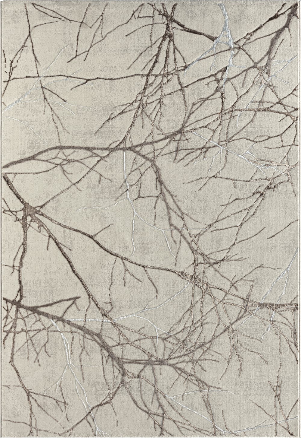 Tapis poils courts nœuds salon moderne, crème, 80 x 150 cm