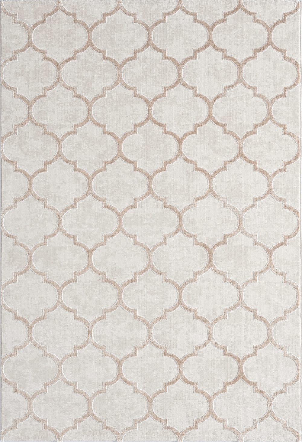 Tapis brillant style salon, beige, 80 x 150 cm