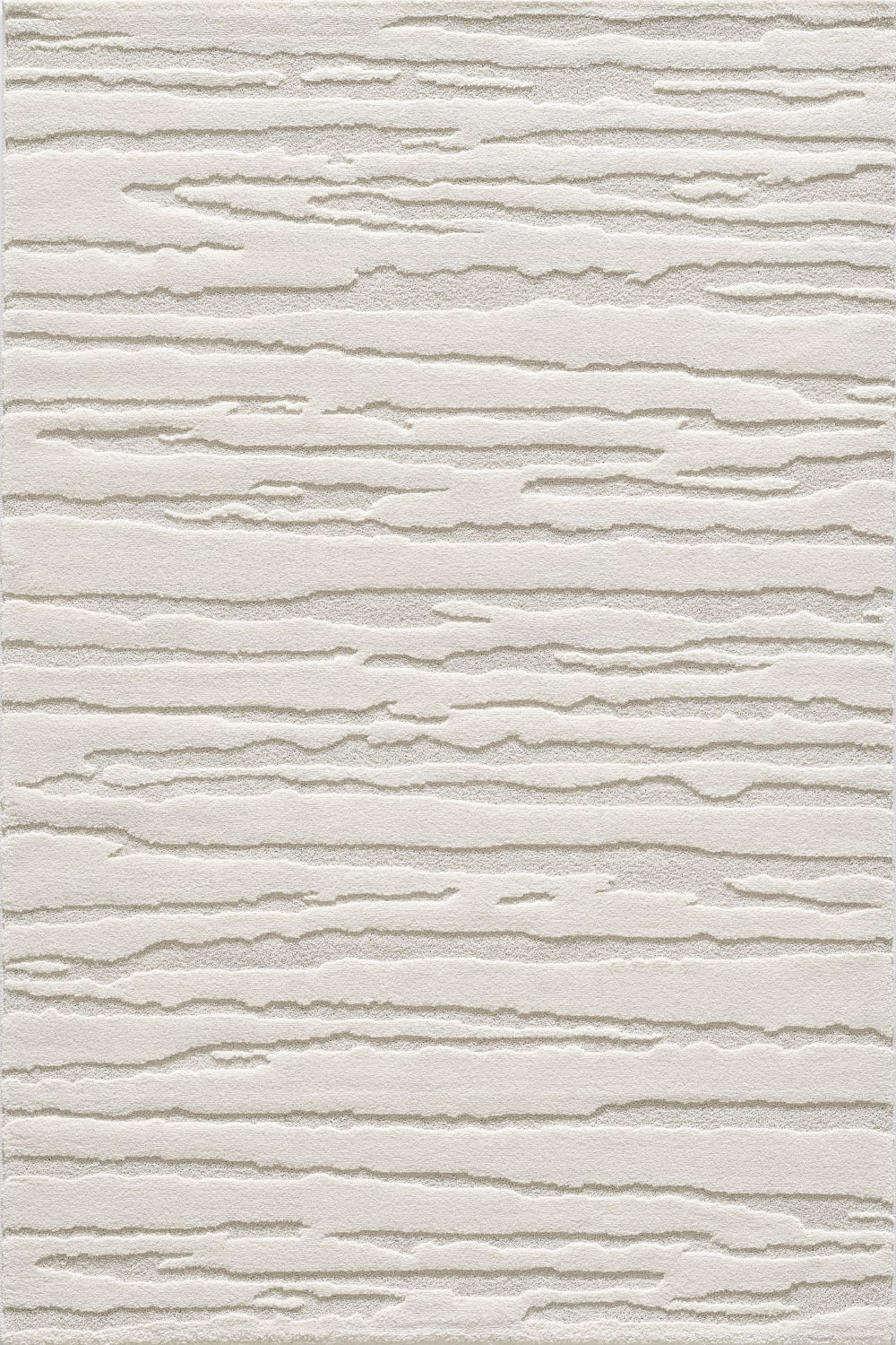 Tapis poils courts style moderne uni, crème, 80 x 150 cm