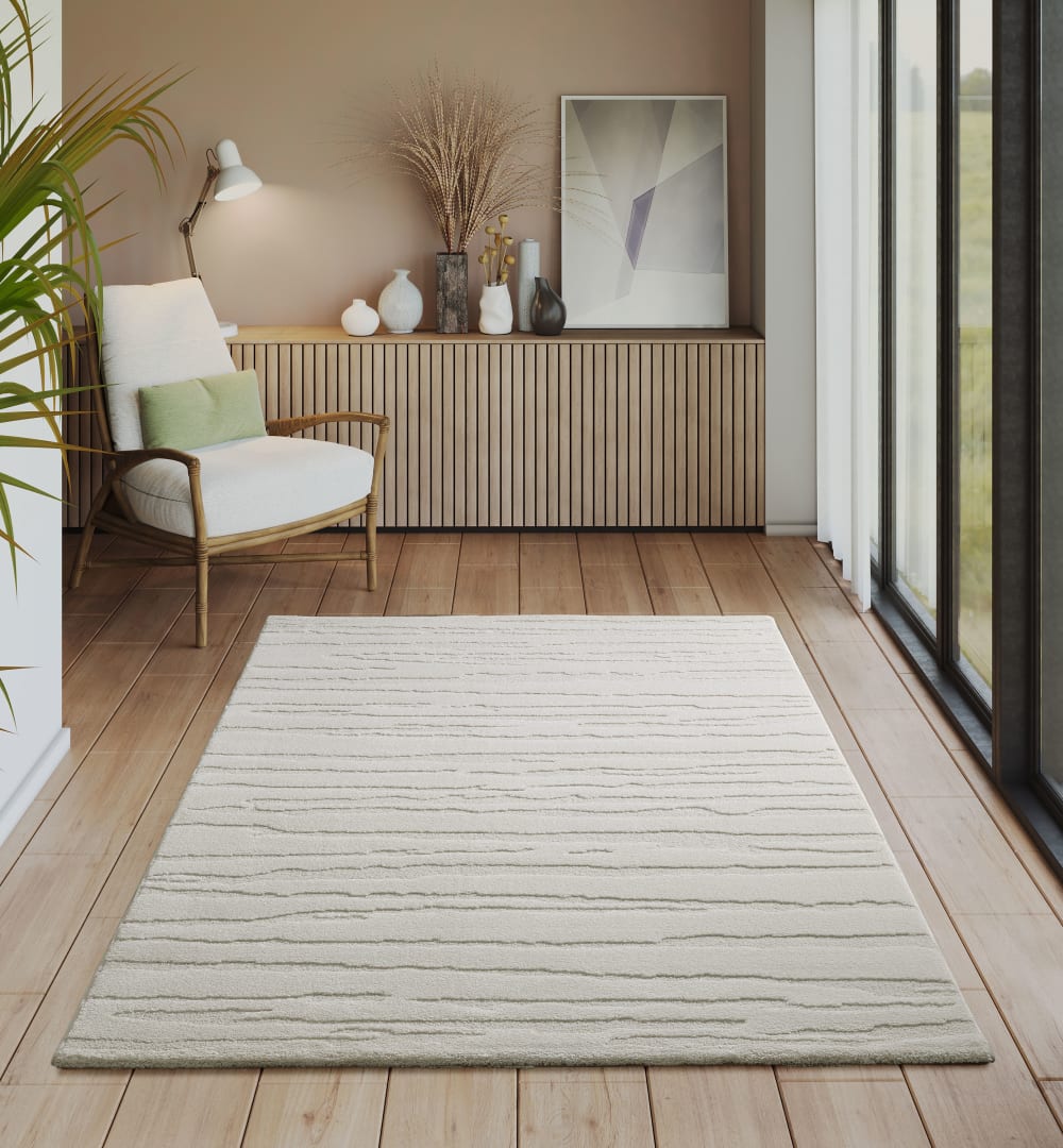Tapis poils courts style moderne uni, crème, 80 x 150 cm — vue 4