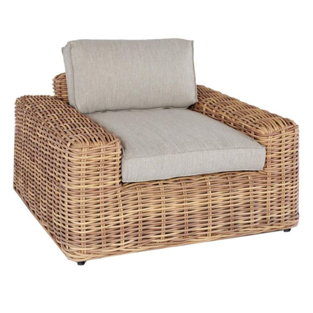 Fauteuil de jardin marron L117 x P106 x H63 cm