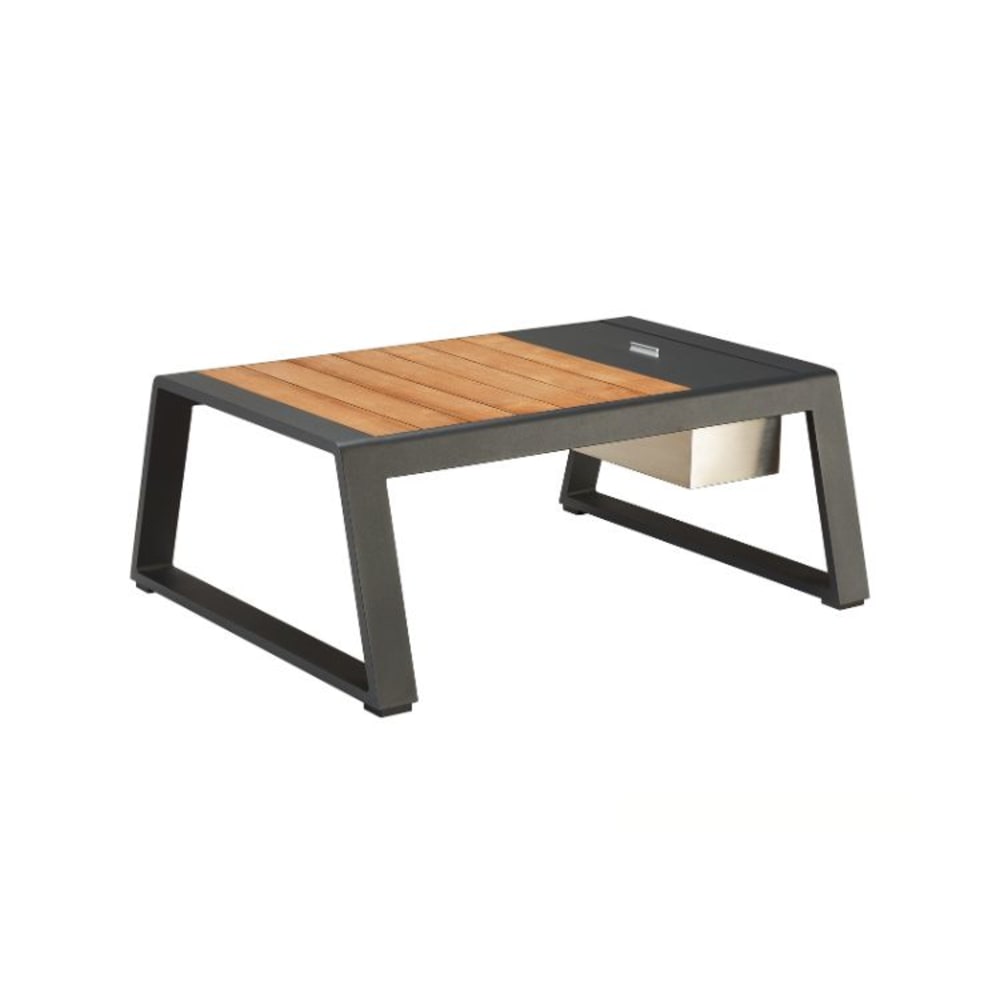 Table basse noire L105 x P80 x H41 cm