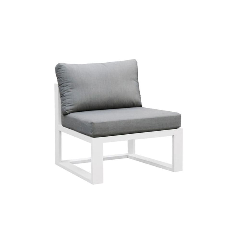 Chauffeuse de jardin blanche L64 x P75 x H64cm