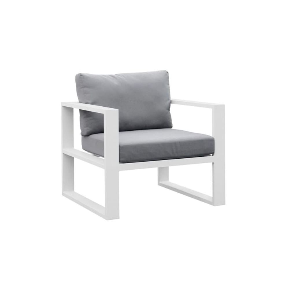 Fauteuil de jardin blanc L80 x P75 x H64 cm
