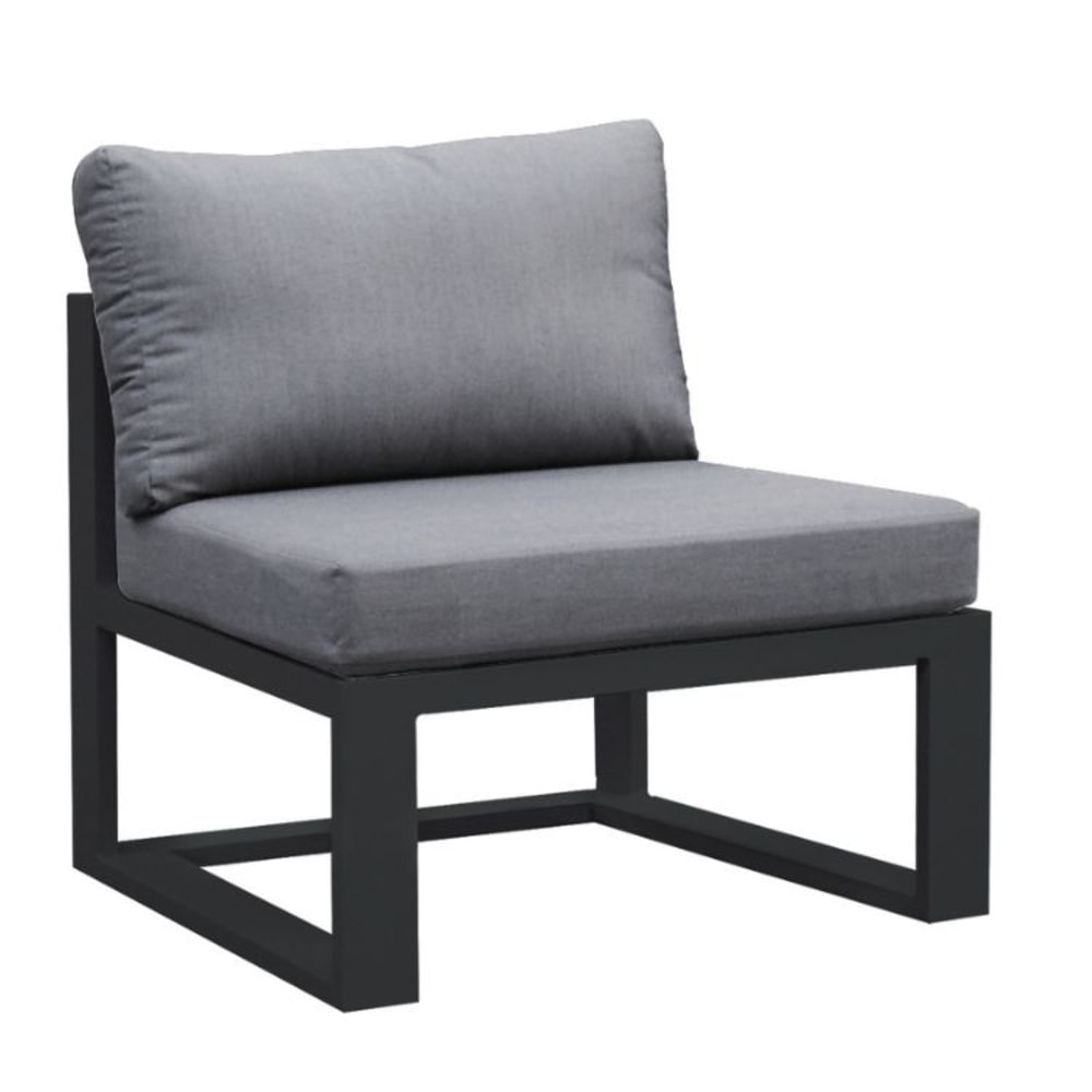 Chauffeuse de jardin noire L64 x P75 x H64cm