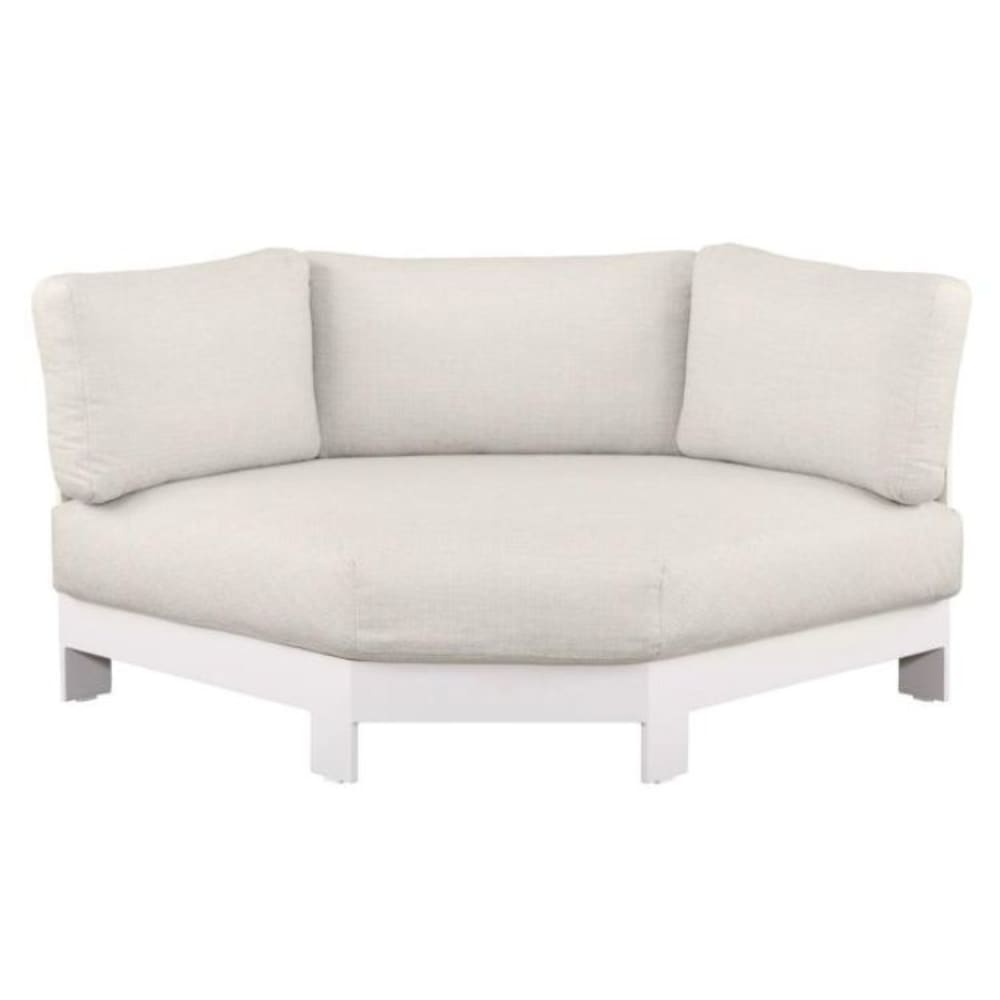 Fauteuil d'angle blanc L111 x P98.5 x H65cm