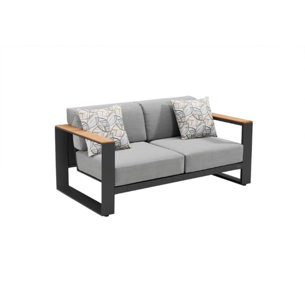 Au jardin de Chloé Canapé 2 places gris L154 x P84 x H59.5 cm - Aluminium