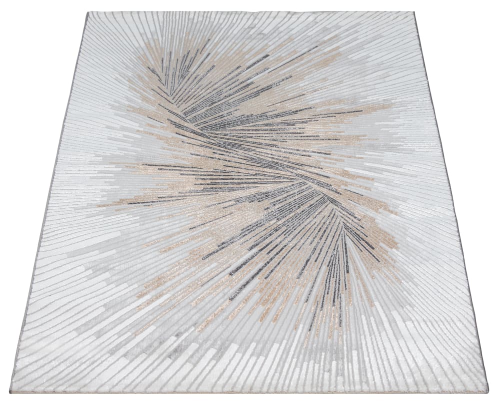 Tapis abstrait moderne, gris, 120 x 170 cm — vue 4