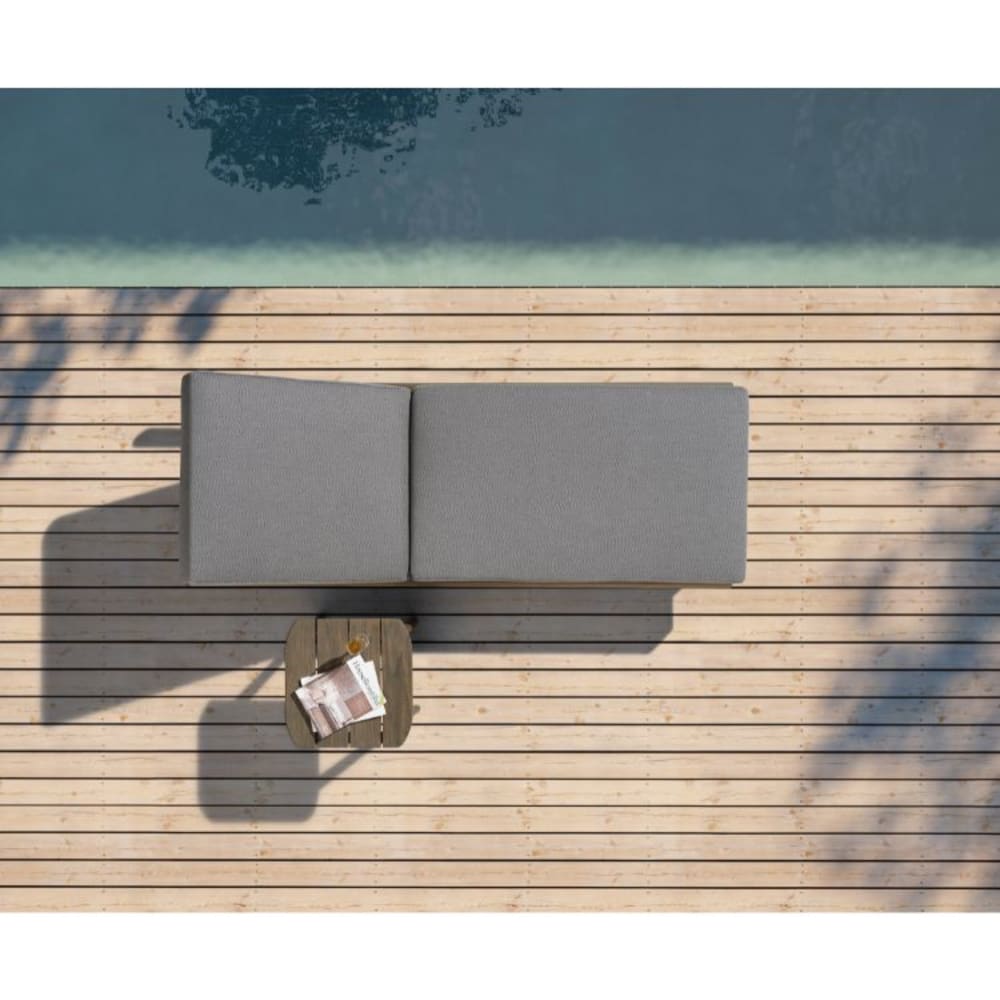 Bain de soleil marron L200 x P74.5 x 29.5(93) cm - Maisons du Monde
