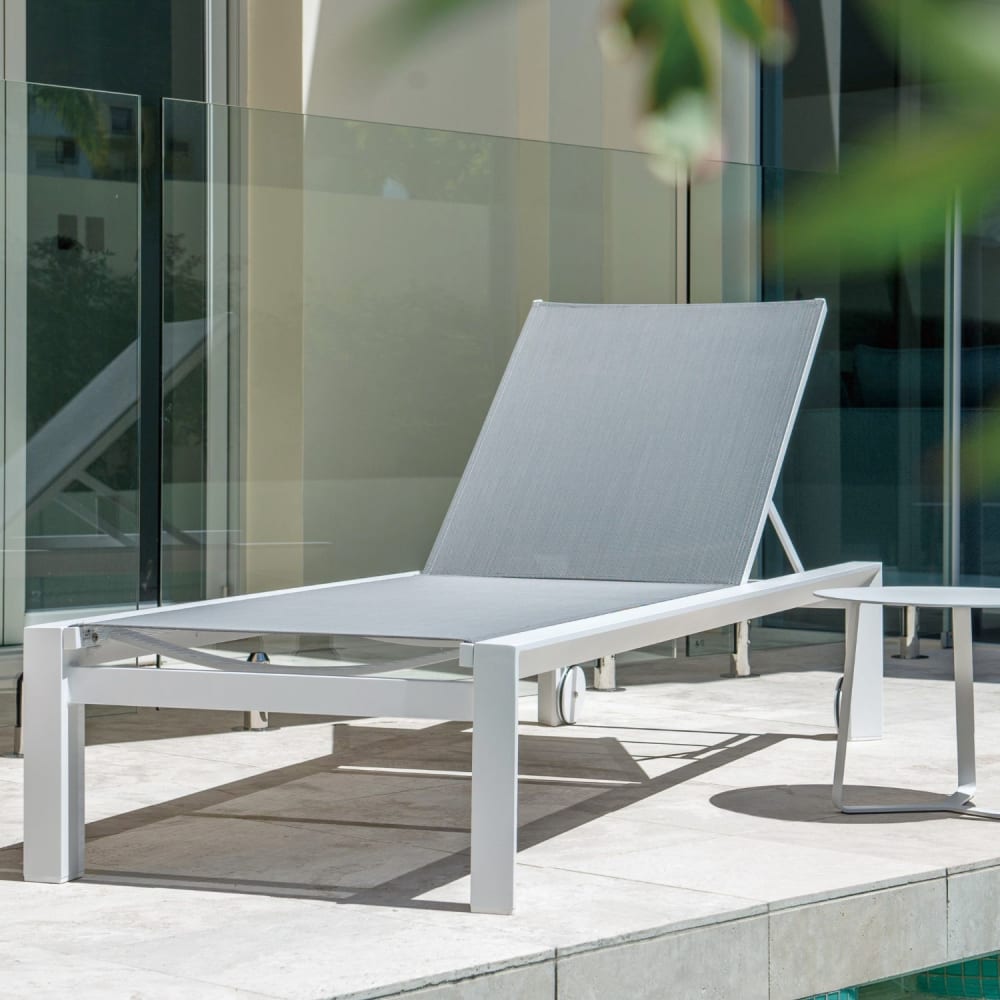 Bain de soleil blanc L200 x P73 x H35 cm - Maisons du Monde