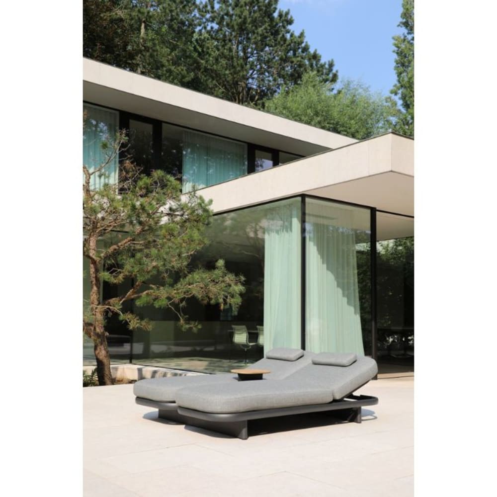 Bain de soleil noir L201 x P152 x H36 cm - Maisons du Monde