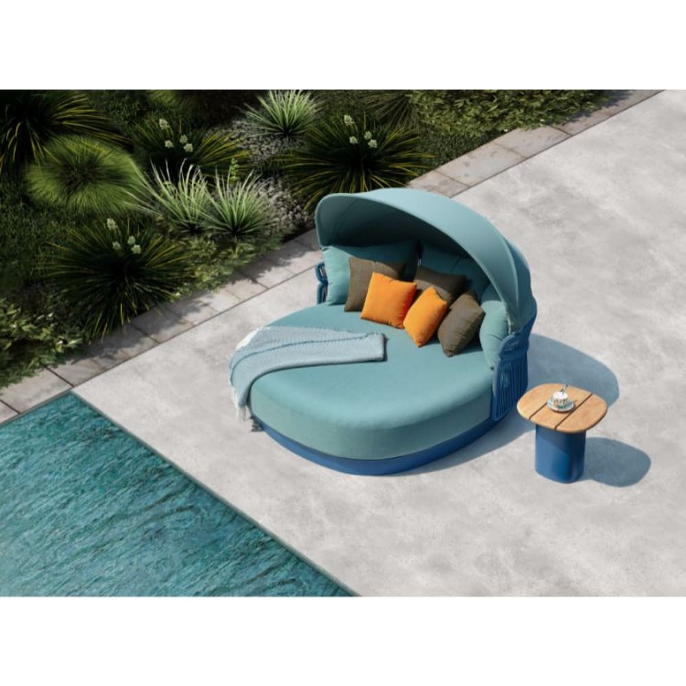 Lit de piscine double bleu L176 x P183.5 x H135 cm - Maisons du Monde