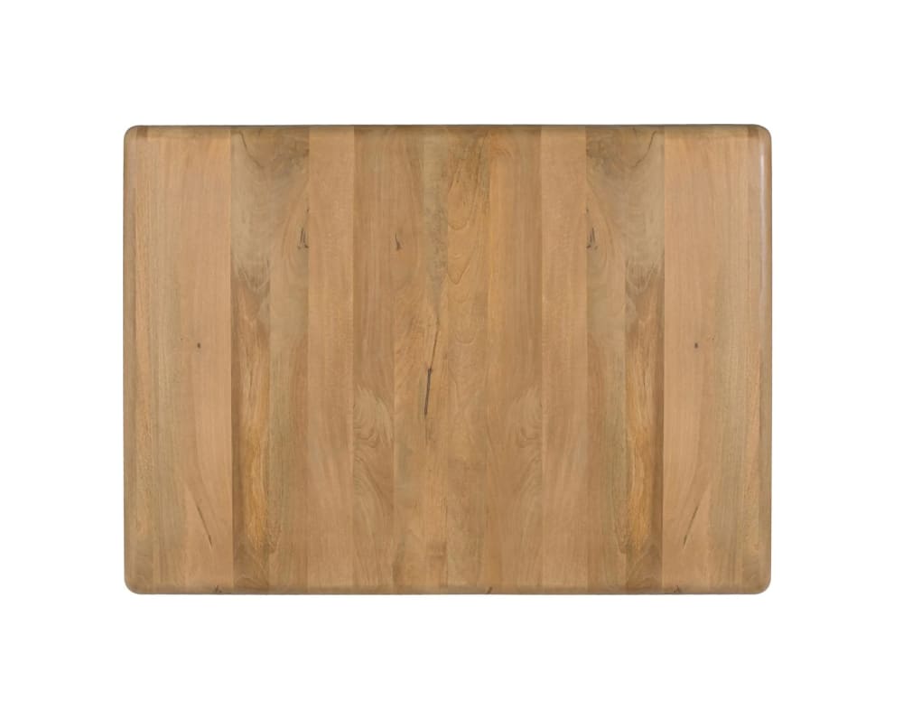 GINER Y COLOMER Kopfteil aus Mangoholz mit halbrunden Kanten Braun