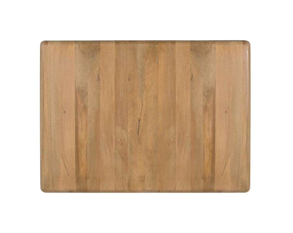 Tête de lit en bois de manguier avec bords demi-ronds