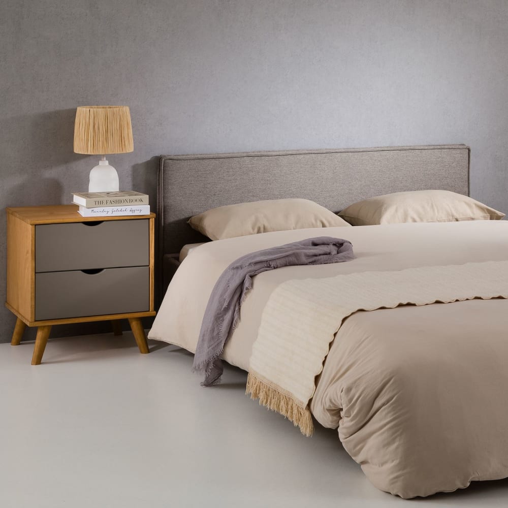Kopfteil Melange-Optik 160x190 cm, grau - Maisons Du Monde