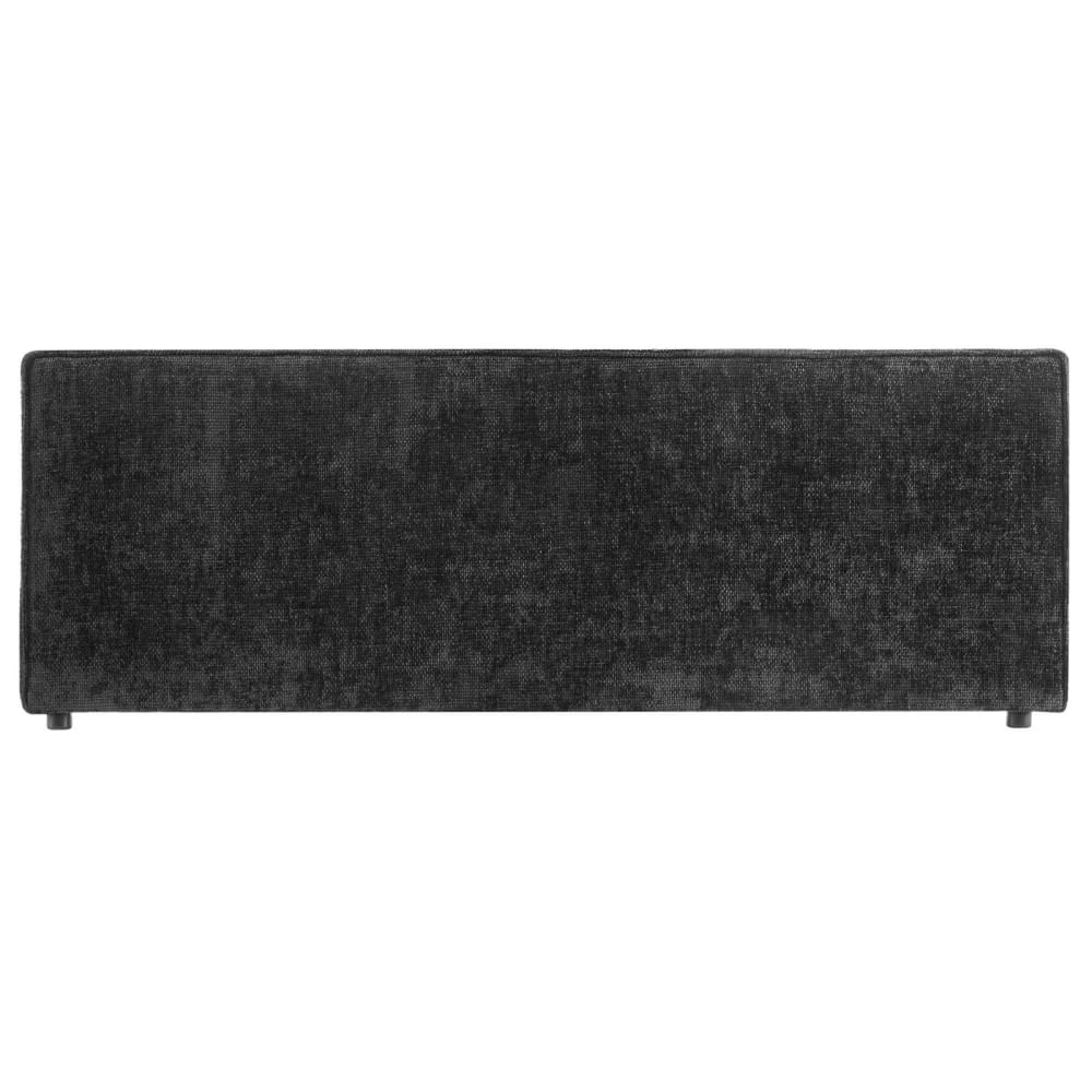Tête de lit en tissu chenille noir, 160 cm