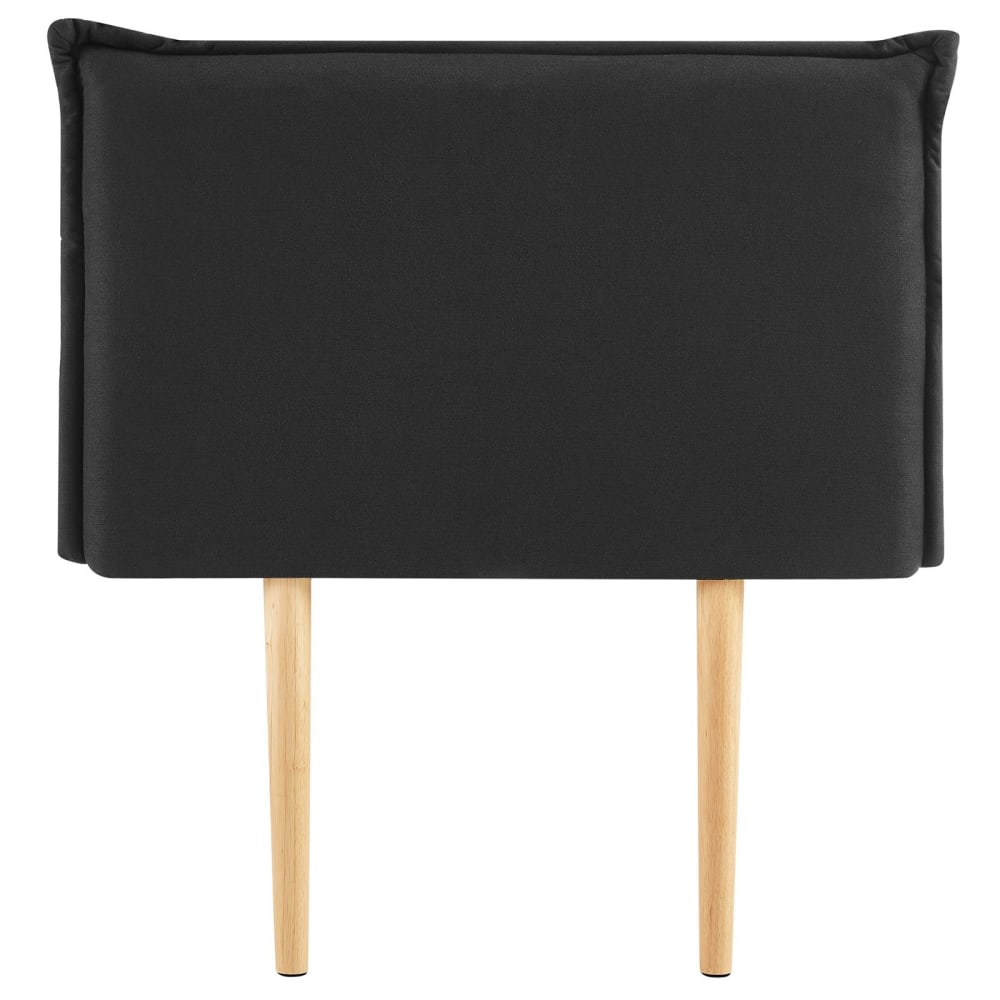 IDIMEX Kopfteil mit Holzbeinen 90x190 cm, schwarz style modern - Pes - Polyester