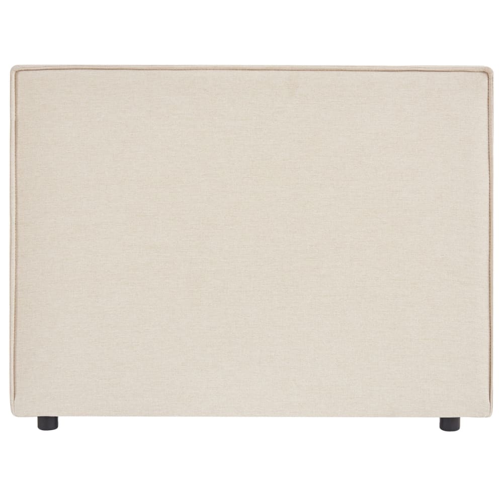 Tête de lit en tissu sur pieds bois, beige, 90 cm