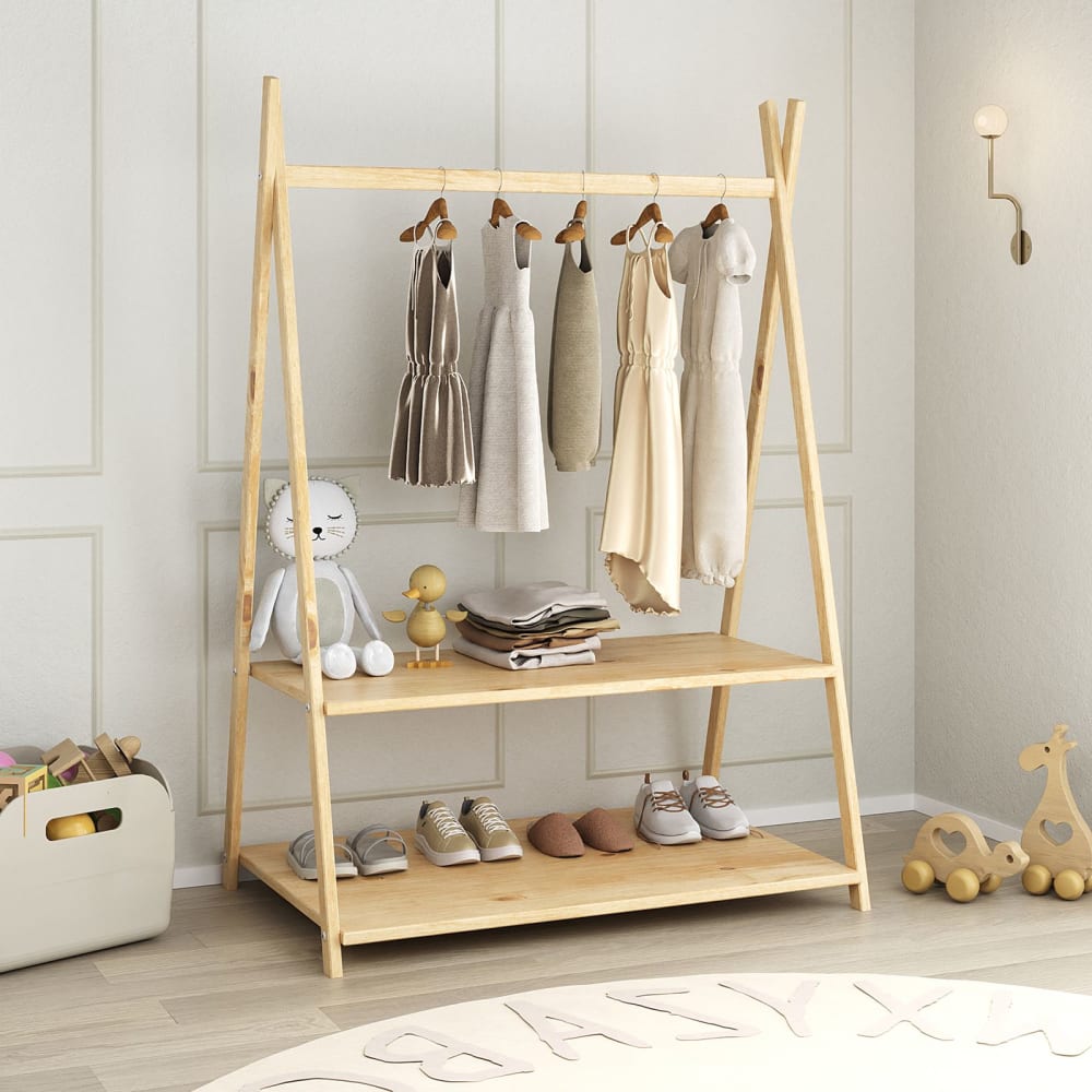 Kindergarderobe aus Kiefernholz, natur - Maisons Du Monde