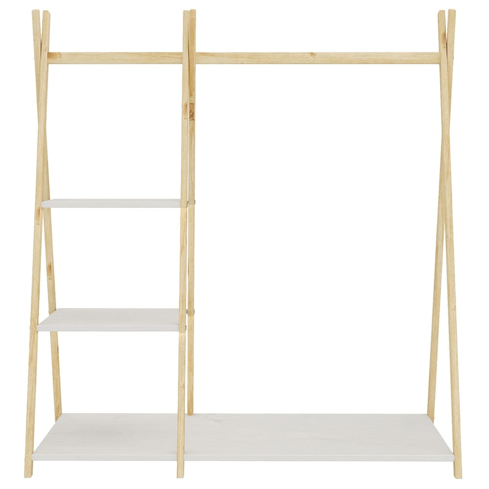 IDIMEX Kindergarderobe aus Kiefernholz, natur/weiß style modern Braun Kinder