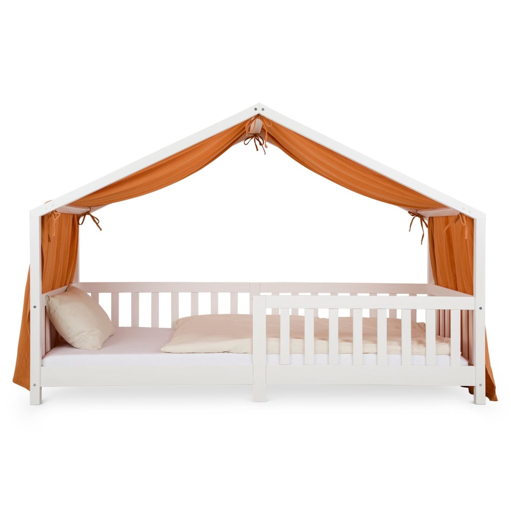 Rideau de lit enfant en mousseline de coton, cuivré