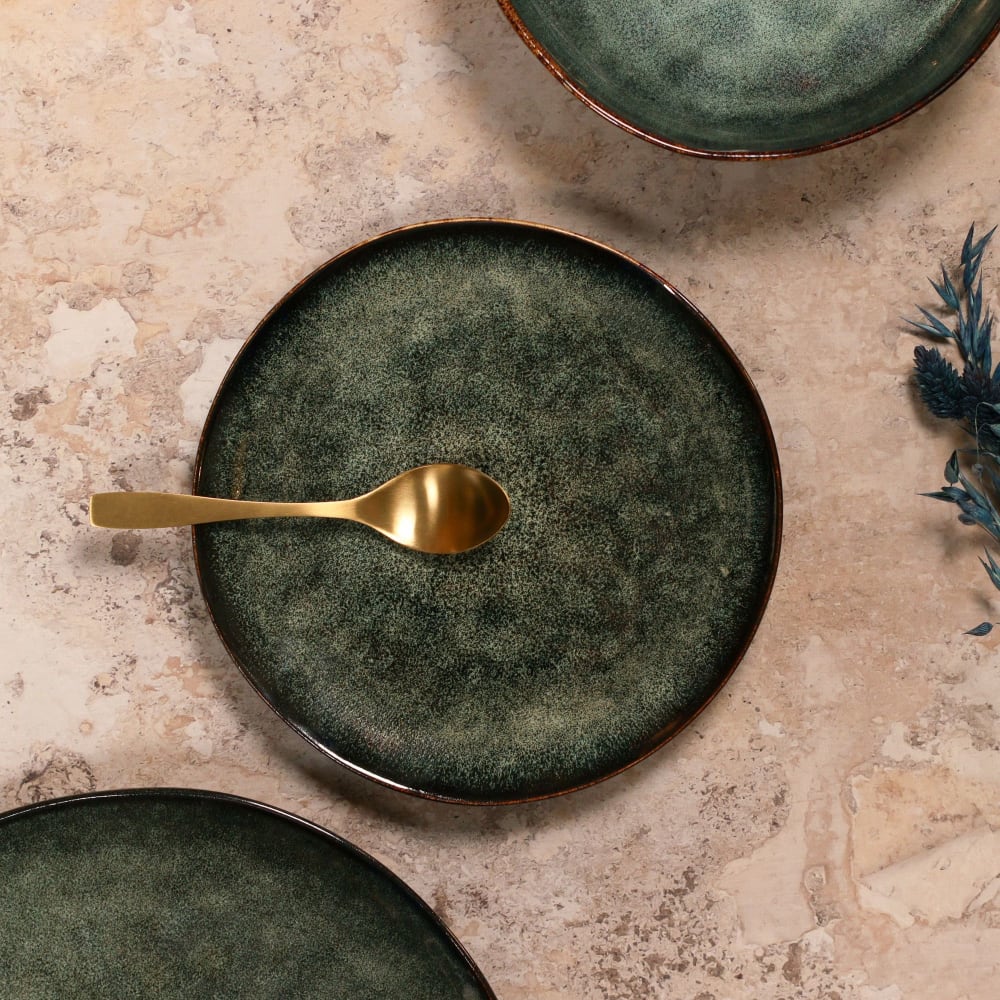 Lot de 6 assiettes à dessert en grès 20,5cm