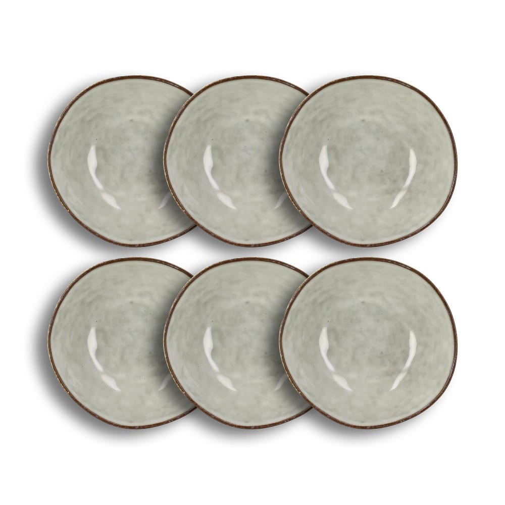 Lot de 6 bols gris en grès 500ml