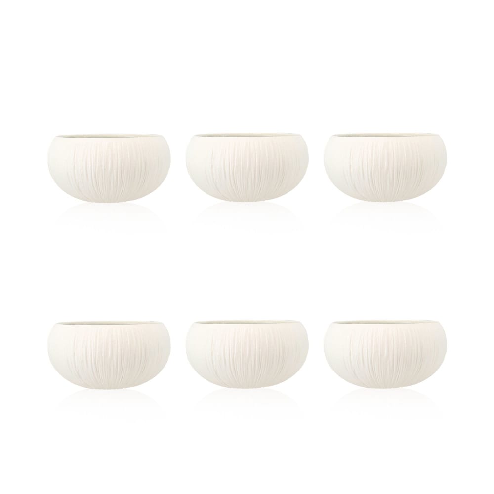 Lot de 6 bols en porcelaine bleu et blanc 10cm Lot de 6 bols en porcelaine bleu et blanc 10cm