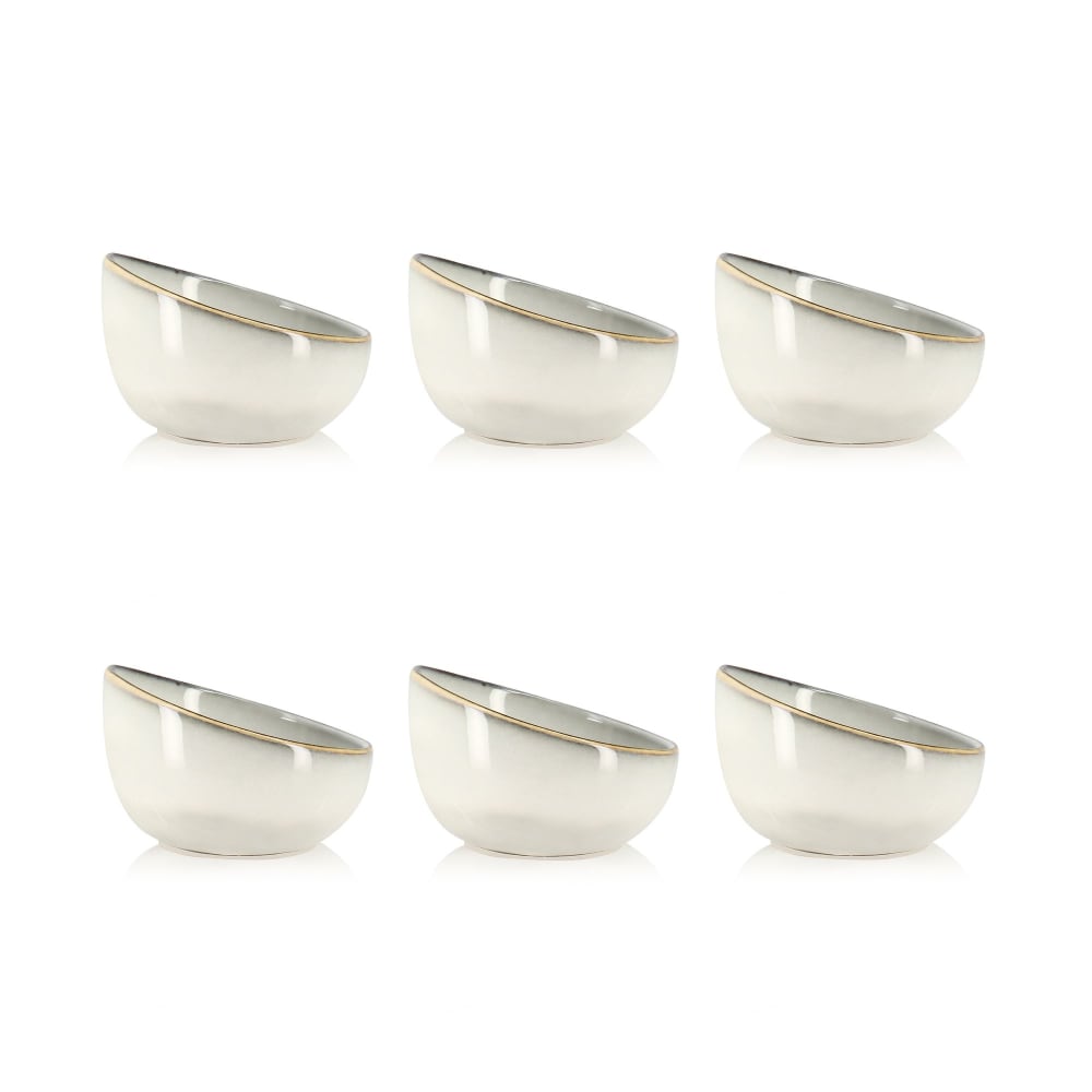 Lot de 6 coupelles grises en grès 12cm