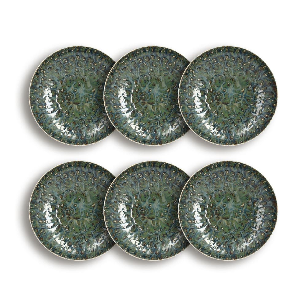 Lot de 6 assiettes creuses en porcelaine 21cm