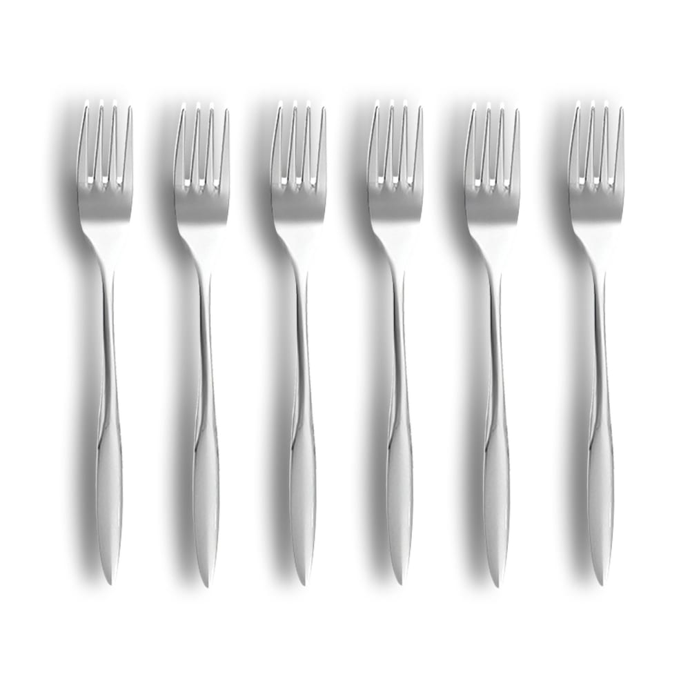 Lot de 6 fourchettes en acier inoxydable