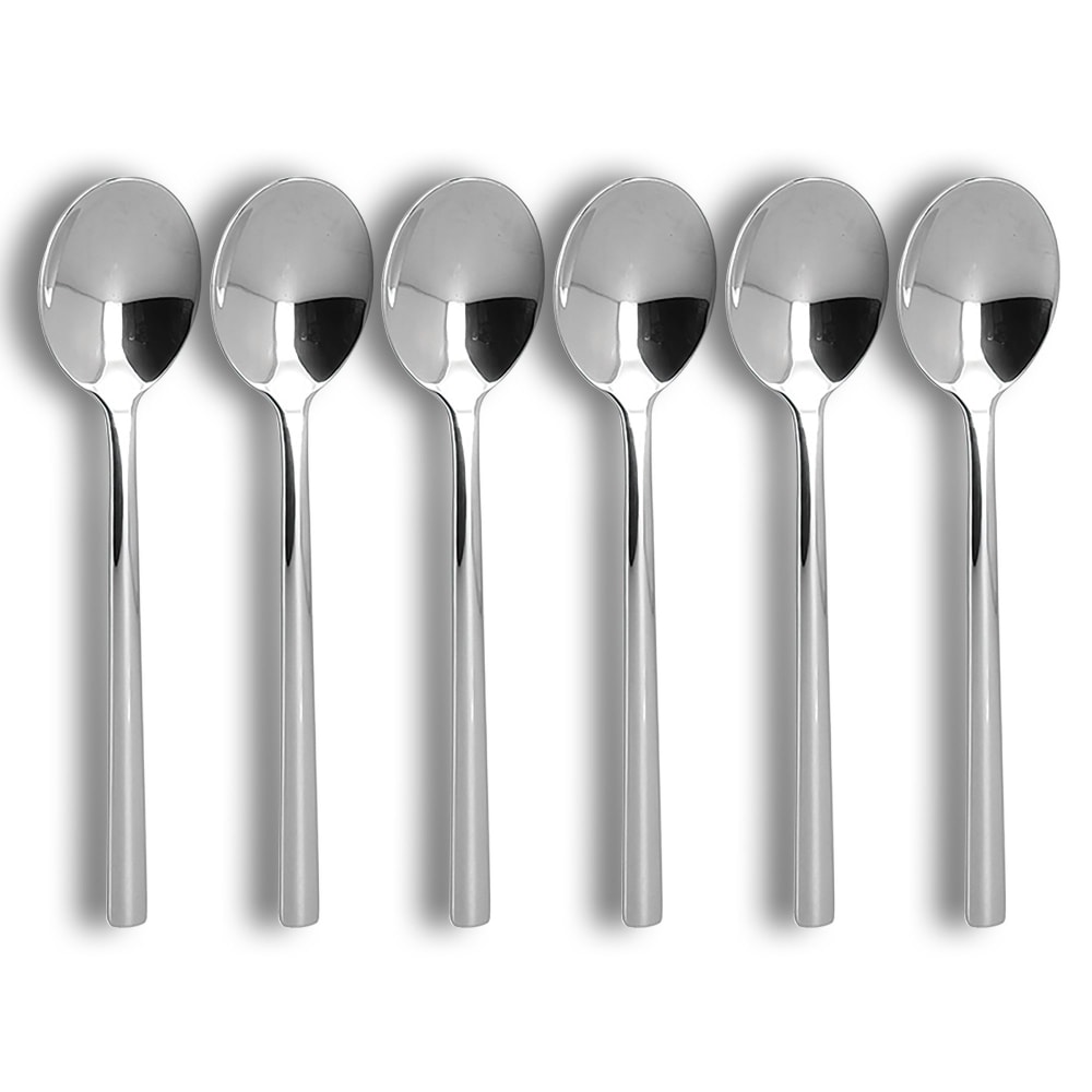 Lot de 6 cuillères de table en acier inoxydable